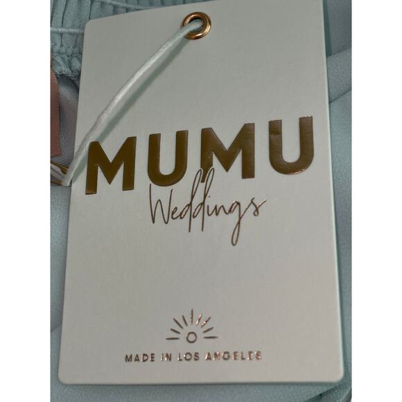 MUMU Light Blue Maxi Dress Size L NWT - Picture 6 of 9